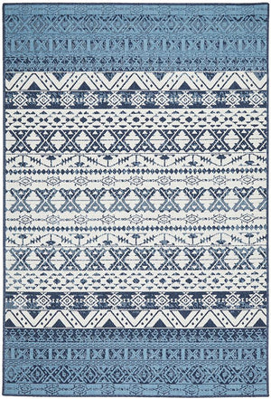 Seaside White Blue Indoor Outdoor Rug - Floorsome - SEASIDE COLLECTION