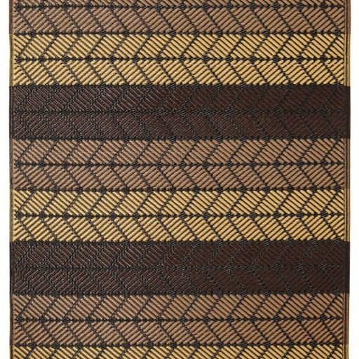 Seattle Chestnut and Walnut Brown African Recycled Plastic Outdoor Rug