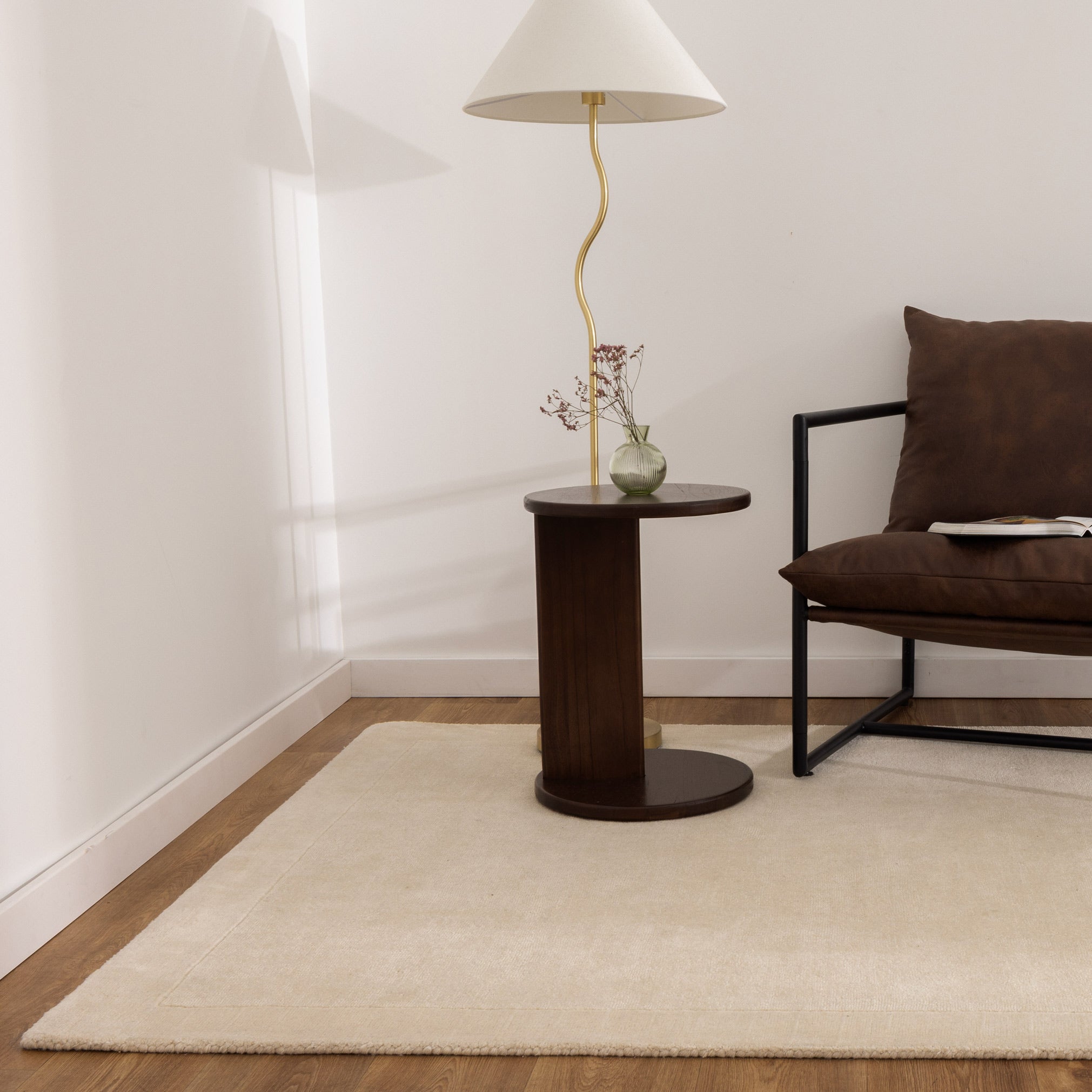 Sedona Ivory Border Wool Rug - Floorsome - Area Rug - SEDO160IVOR - Area Rug