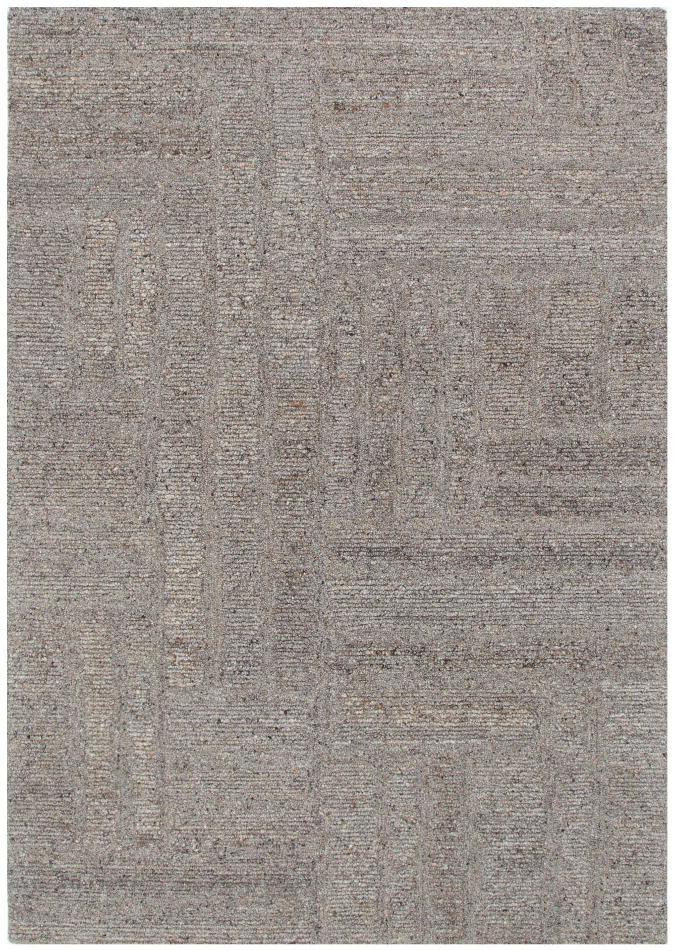 Seren Brown Grey Modern Wool Rug - Floorsome - Area Rug - SERE160BGRE - Area Rug