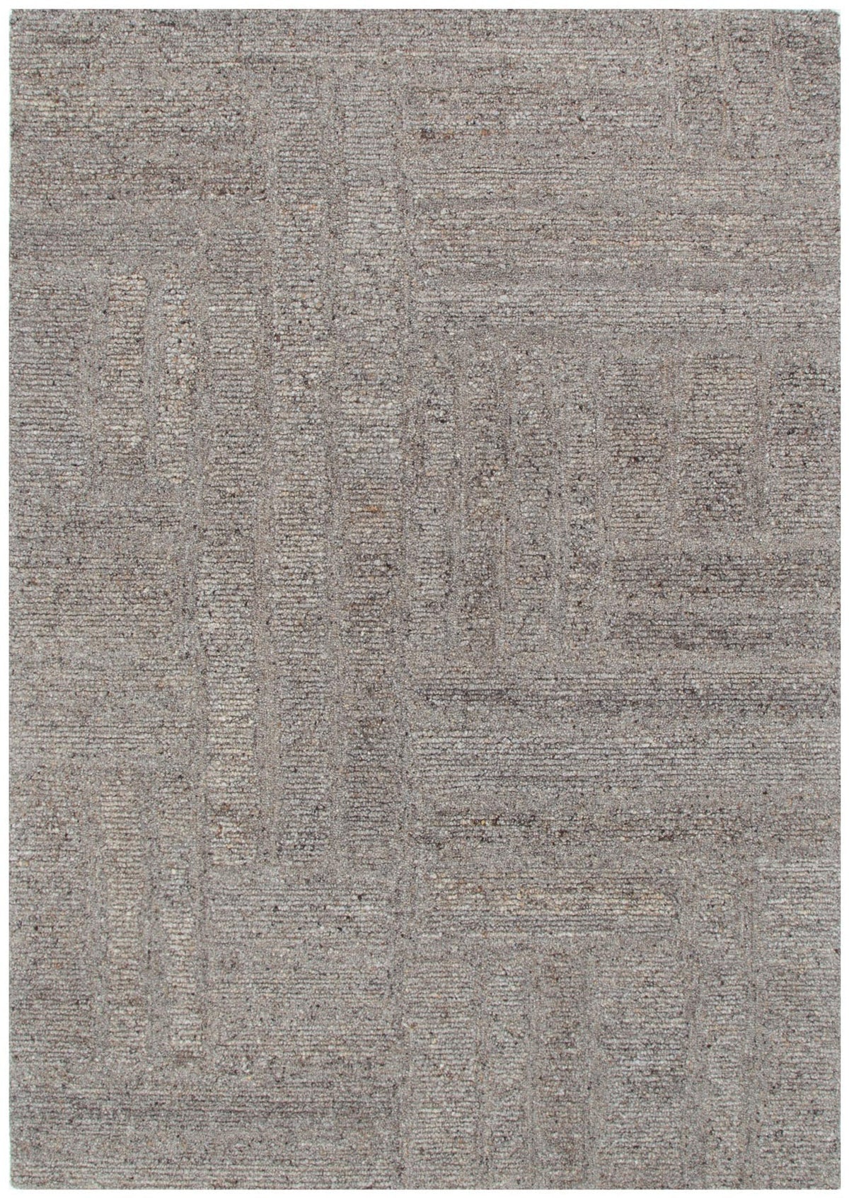Seren Brown Grey Modern Wool Rug – Floorsome