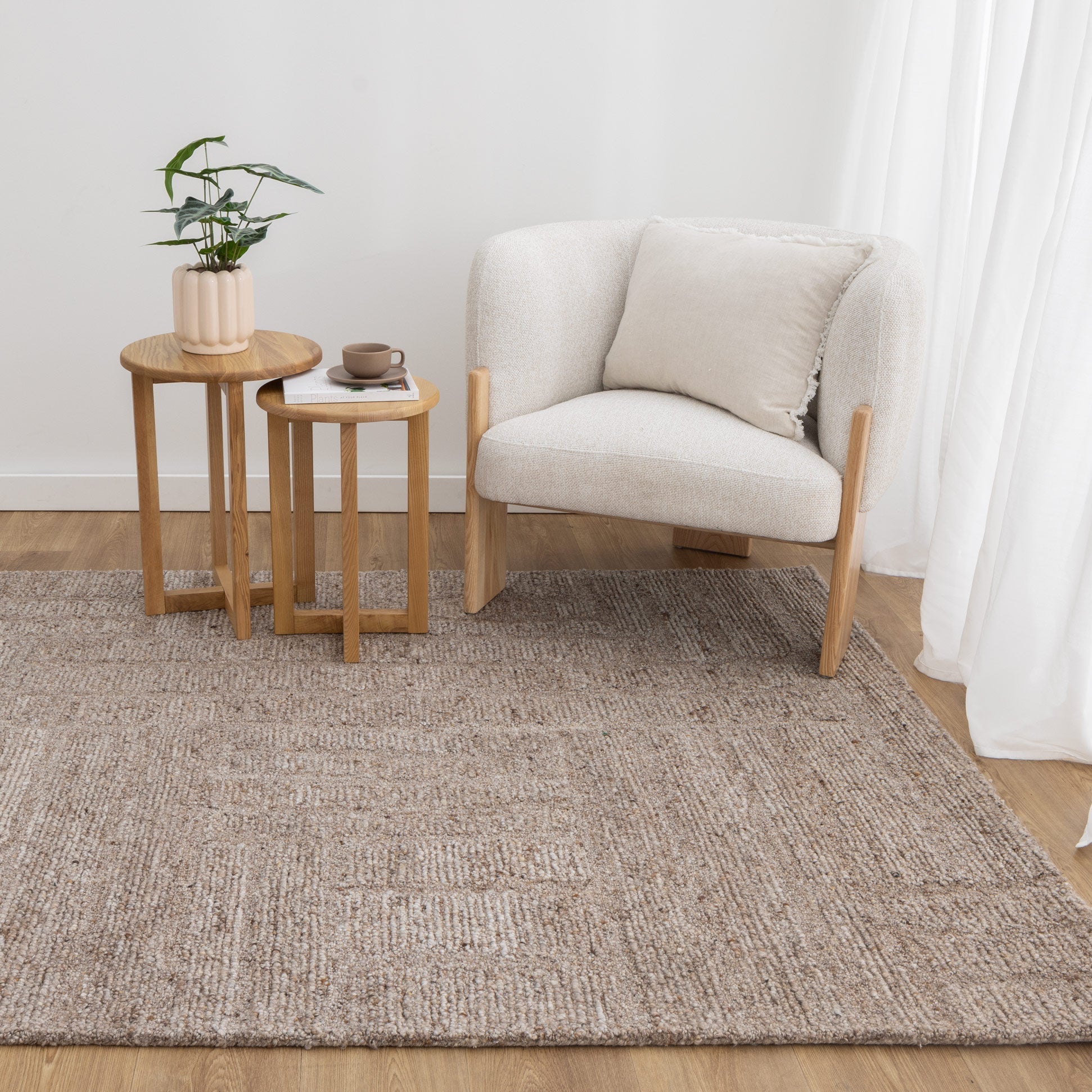 Seren Cocoa Modern Wool Rug - Floorsome - Area Rug - SERE160COCO - Area Rug
