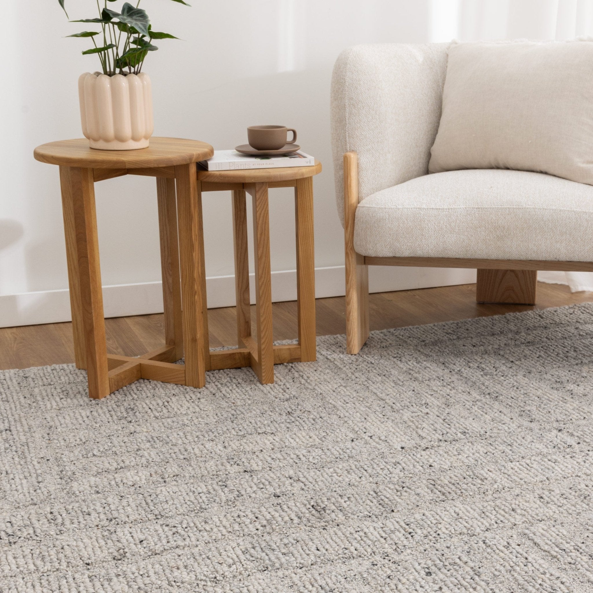 Seren Grey Modern Wool Rug - Floorsome - Area Rug - SERE160GREY - Area Rug