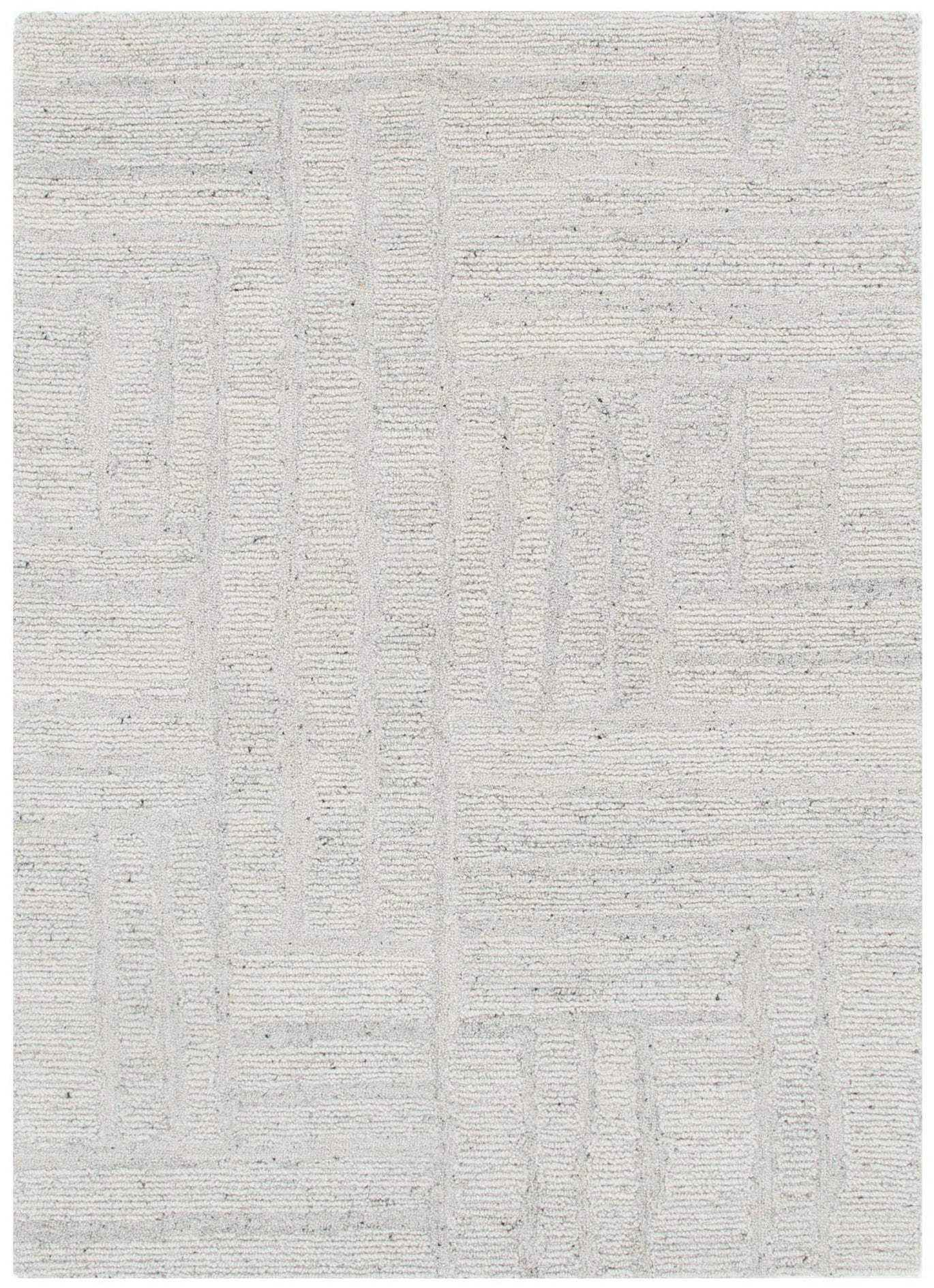 Seren Silver Modern Wool Rug - Floorsome - Area Rug - SERE160SILV - Area Rug