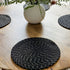 Set Of 4 Deryn Black Braided 35 cm Jute Round Placemat - Floorsome - PLCMATDERYN0004 - 