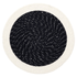 Set Of 4 Rosella Black & Cream Braided 38 cm Jute Round Placemat - Floorsome - PLCMATROSELLA04 - 