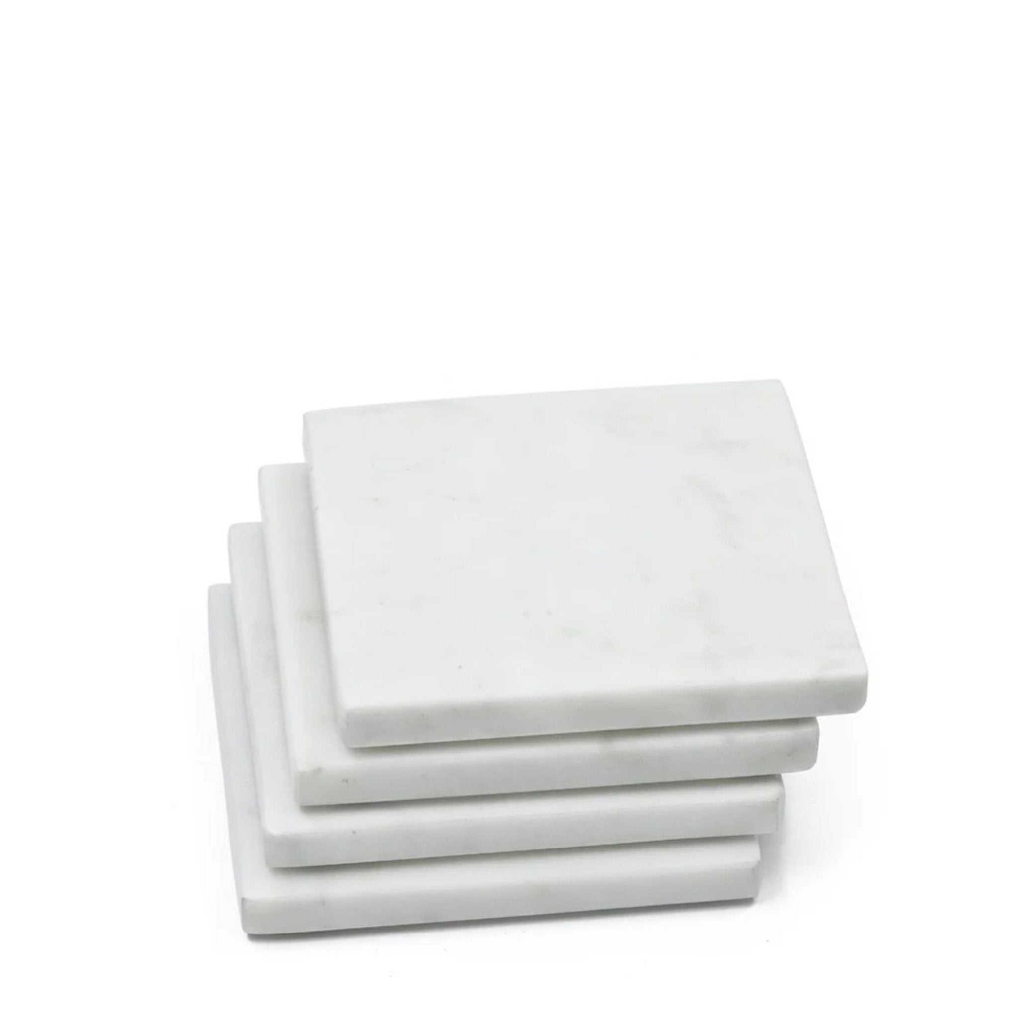 Set of 4 Watson Marble 10 cm Square Coaster - Floorsome - COASTERWTMBSQU4 - 