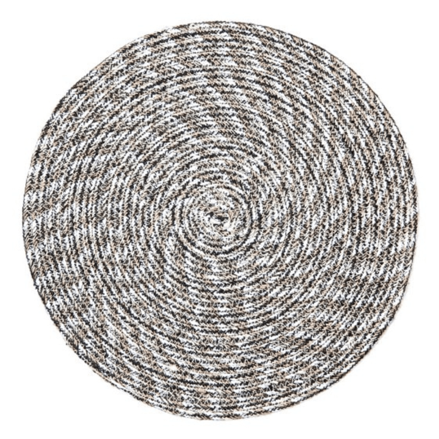 Set Of 4 Willie Grey Braided 35 cm Dining Jute Round Placemat - Floorsome - PLCMATWILLIE004 - 