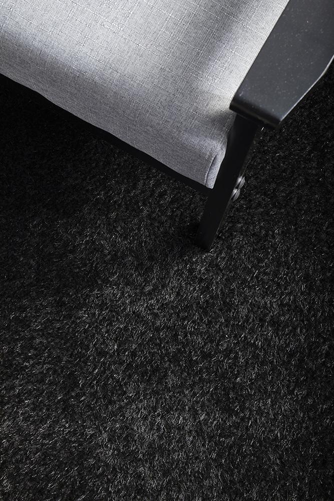 Sienna Black Shag Rug - Floorsome - SIENNA COLLECTION - SIE - BLACK - 170X120 - SIENNA COLLECTION