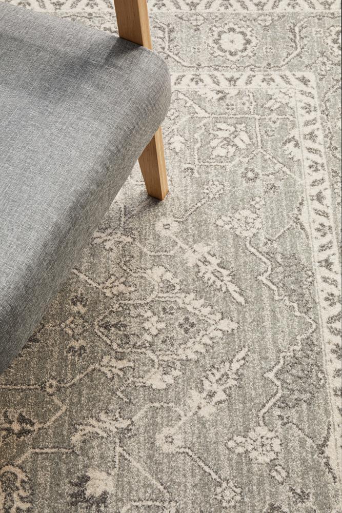 Silver Flower Transitional Rug - Floorsome - Modern - EVO - 261 - SIL - 230X160 - Modern