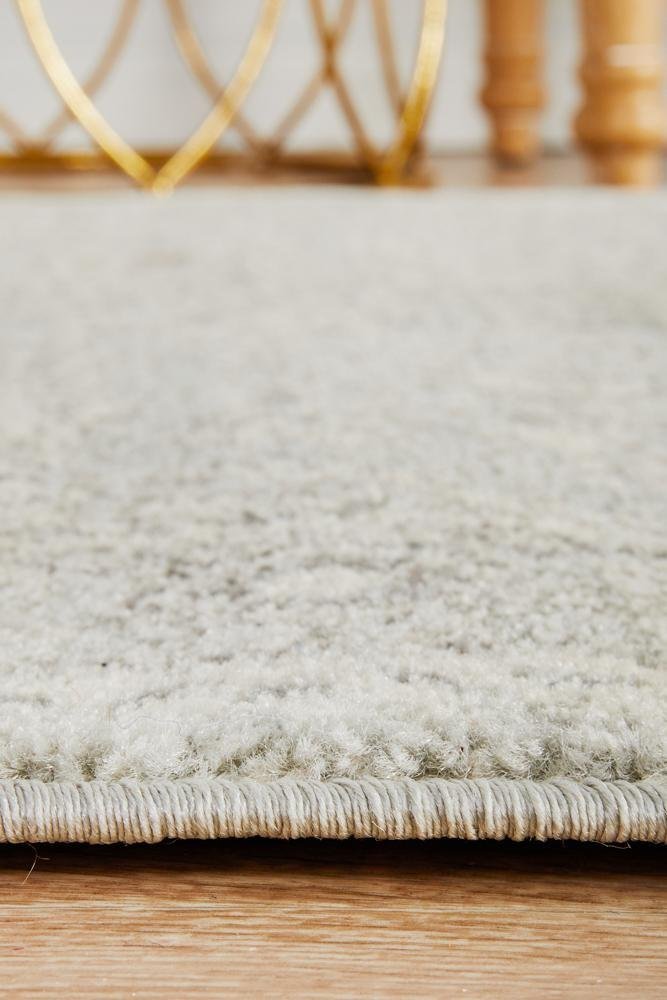 Silver Flower Transitional Runner Rug - Floorsome - Modern - EVO - 261 - SIL - 300X80 - Modern