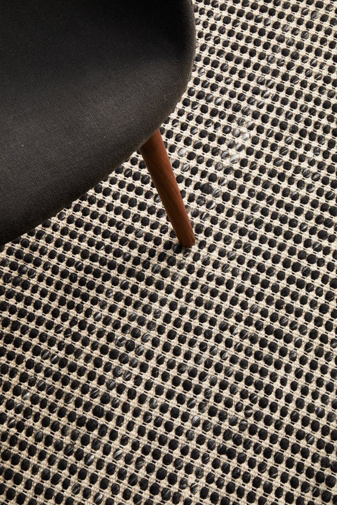 Skandi 300 Black Wool Rug - Floorsome - Modern - SKAN - 300 - BLA - 225X155 - Modern