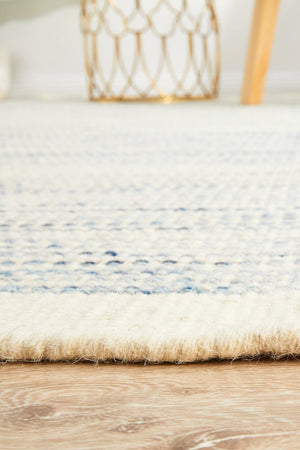 Skandi 310 Blue Flat Weave Rug - Floorsome - Modern