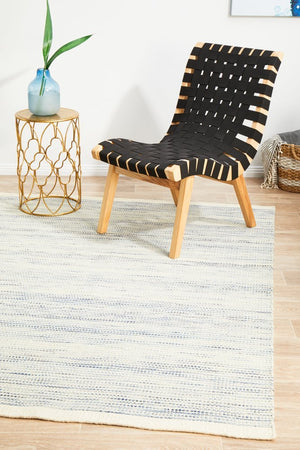 Skandi 310 Blue Flat Weave Rug - Floorsome - Modern