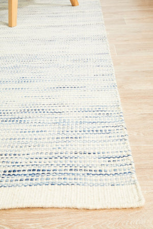Skandi 310 Blue Flat Weave Rug - Floorsome - Modern