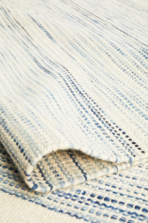 Skandi 310 Blue Flat Weave Rug - Floorsome - Modern