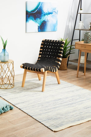Skandi 310 Blue Flat Weave Rug - Floorsome - Modern