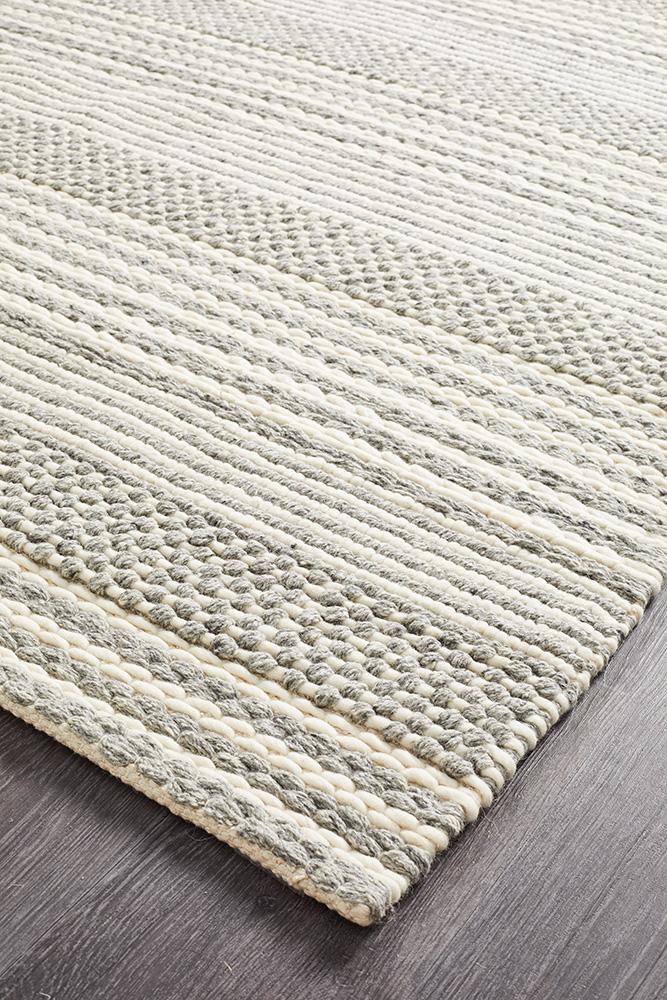 Skandi 313 Silver Felted Wool Rug - Floorsome - Modern - SKAN - 313 - SIL - 225X155 - Modern