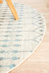 Slate White Transitional Round Rug - Floorsome - Modern - EVO - 260 - WHI - 150X150 - Modern