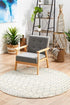 Slate White Transitional Round Rug - Floorsome - Modern - EVO - 260 - WHI - 150X150 - Modern
