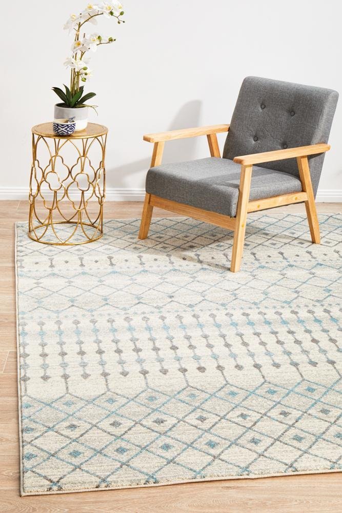 Slate White Transitional Rug - Floorsome - Modern - EVO - 260 - WHI - 230X160 - Modern