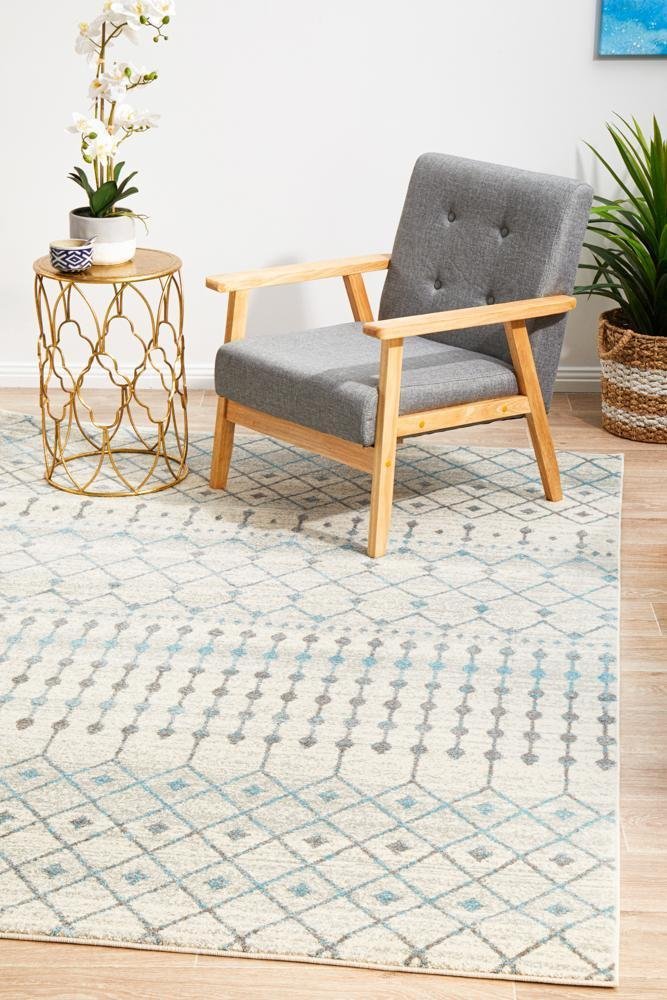 Slate White Transitional Rug - Floorsome - Modern - EVO - 260 - WHI - 230X160 - Modern