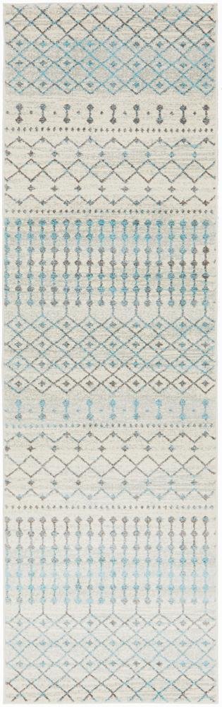 Slate White Transitional Runner Rug - Floorsome - Modern