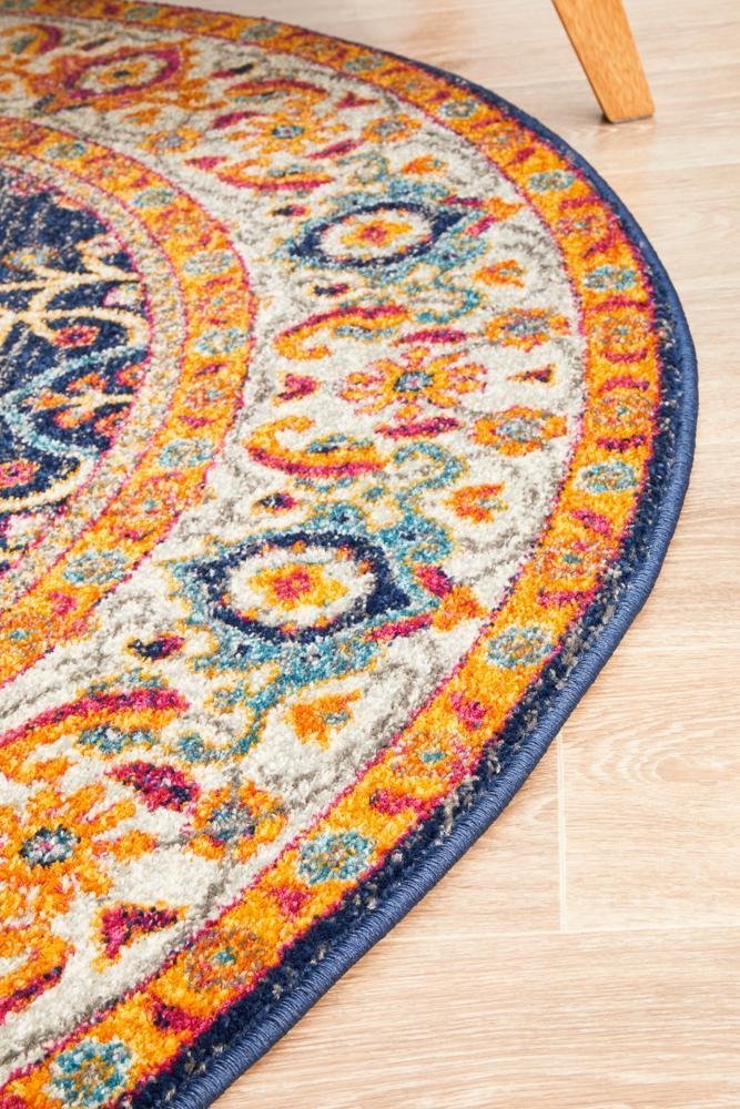 Splash Multi Transitional Round Rug - Floorsome - Modern - EVO - 262 - MULT - 150X150 - Modern