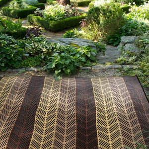 Seattle Chestnut and Walnut Brown African Recycled Plastic Outdoor Rug