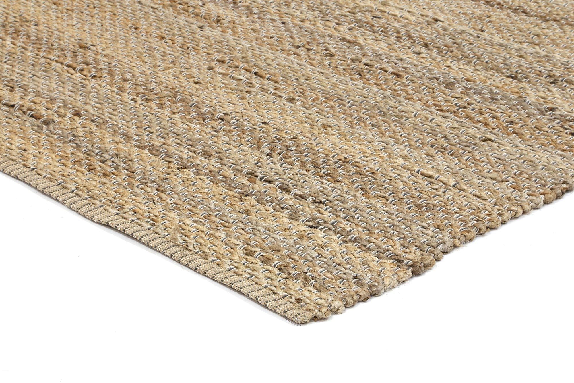 Taj Grey Natural Basket Weave Jute Rug - Floorsome - Natural - TAJ150GREY - Natural