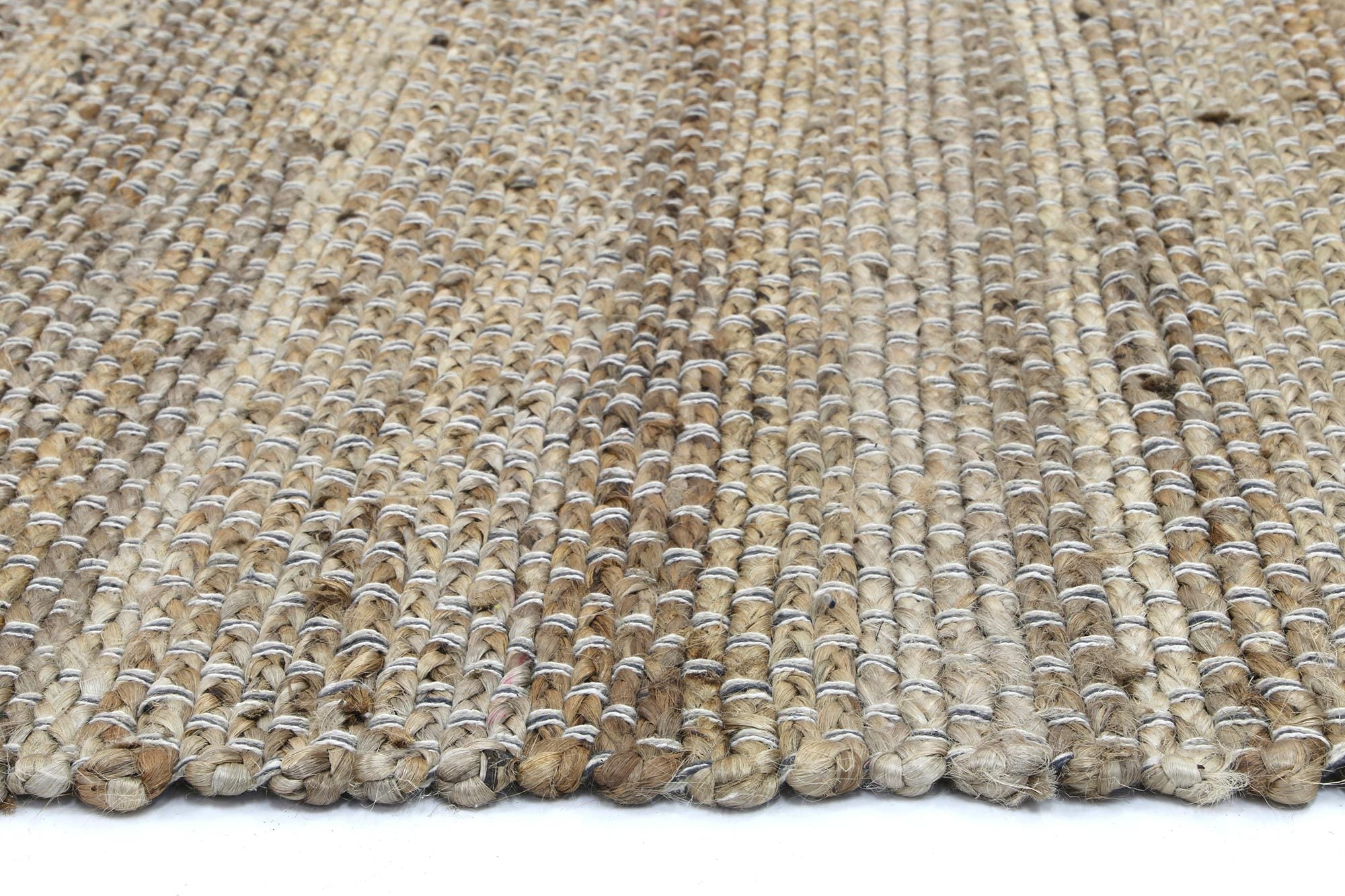Taj Grey Natural Basket Weave Jute Rug - Floorsome - Natural - TAJ150GREY - Natural