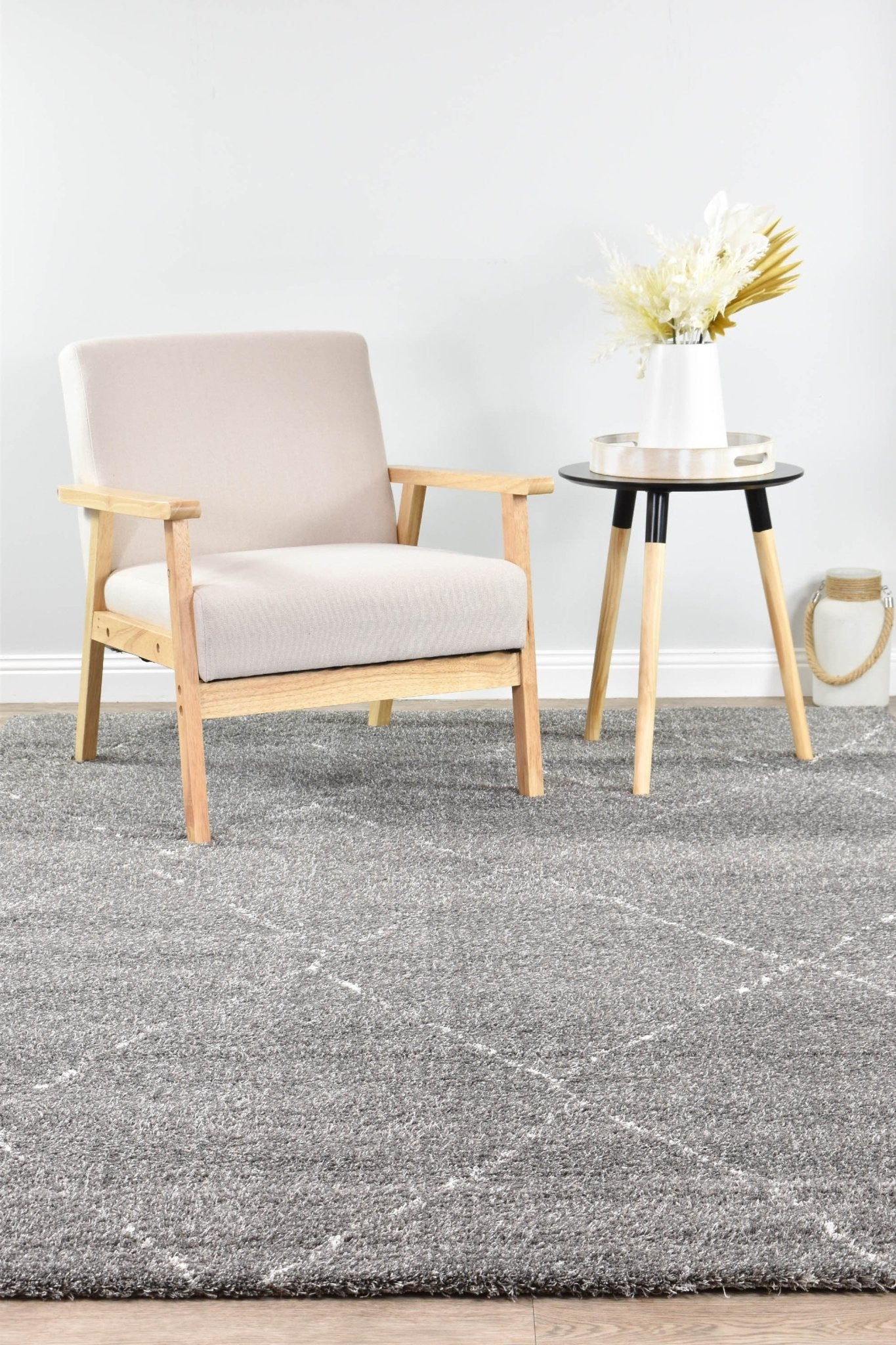Tango Diamond Grey 74313 690 Shaggy Rug - Floorsome - SHAGGY - LILA - 74313 - 690 - 160X230 - SHAGGY