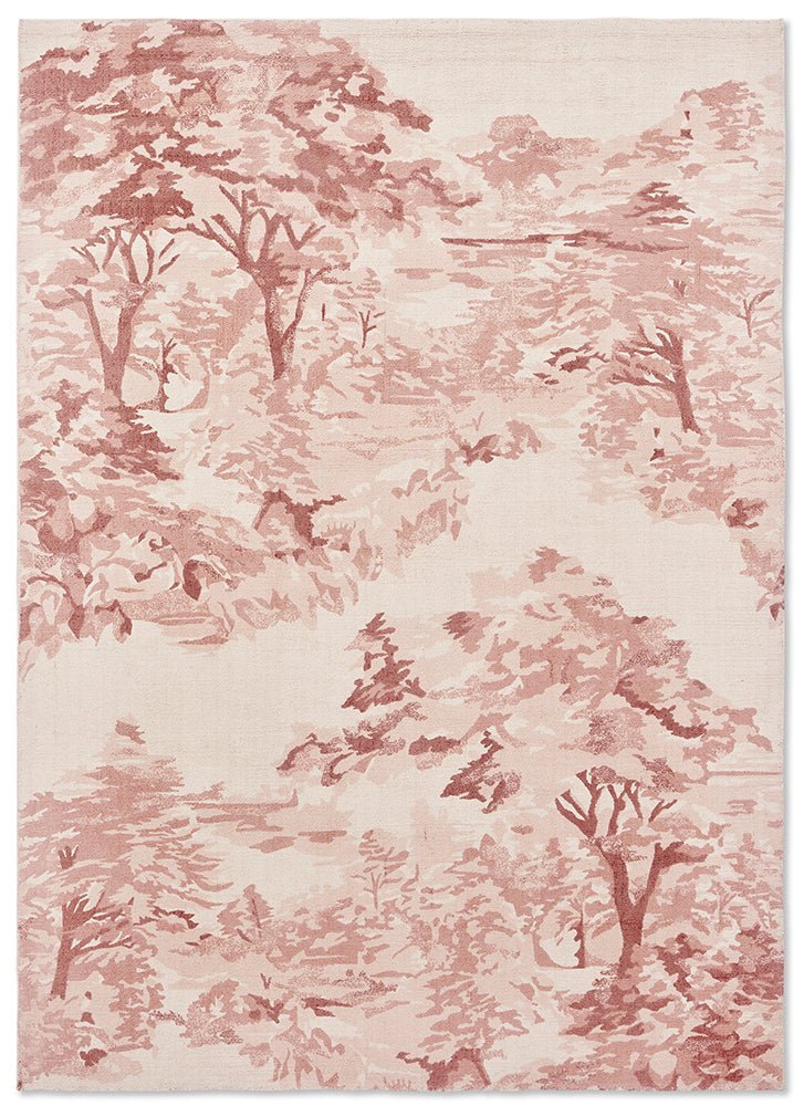 Ted Baker Landscape Toile Light Pink 162602 - Floorsome - BRINK & CAMPMAN - 2023 COLLECTION - BC - TED - 162602 - 200X140 - BRINK & CAMPMAN - 2023 COLLECTION