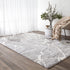 Tender Abstract Silver Shag Rug - Floorsome - Area Rug - TEND12003SILV - Area Rug