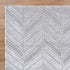 Tender Chevron Silver Shag Rug - Floorsome - Area Rug - TEND12001SILV - Area Rug