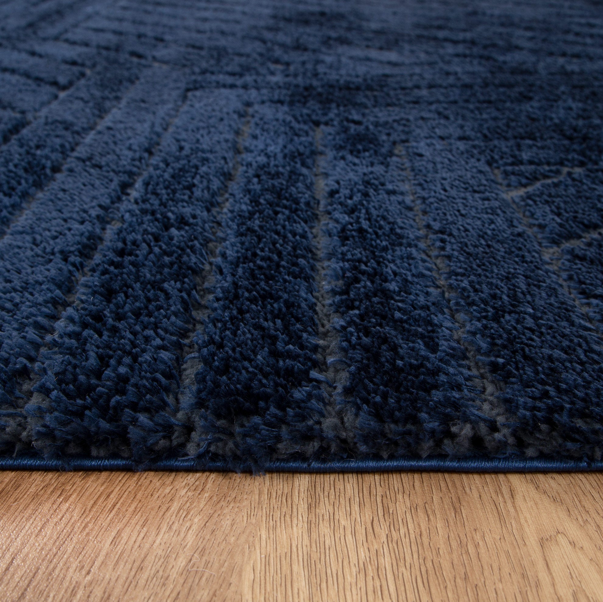 Tender Modern Navy Shag Rug - Floorsome - Area Rug - TEND12002NAVY - Area Rug
