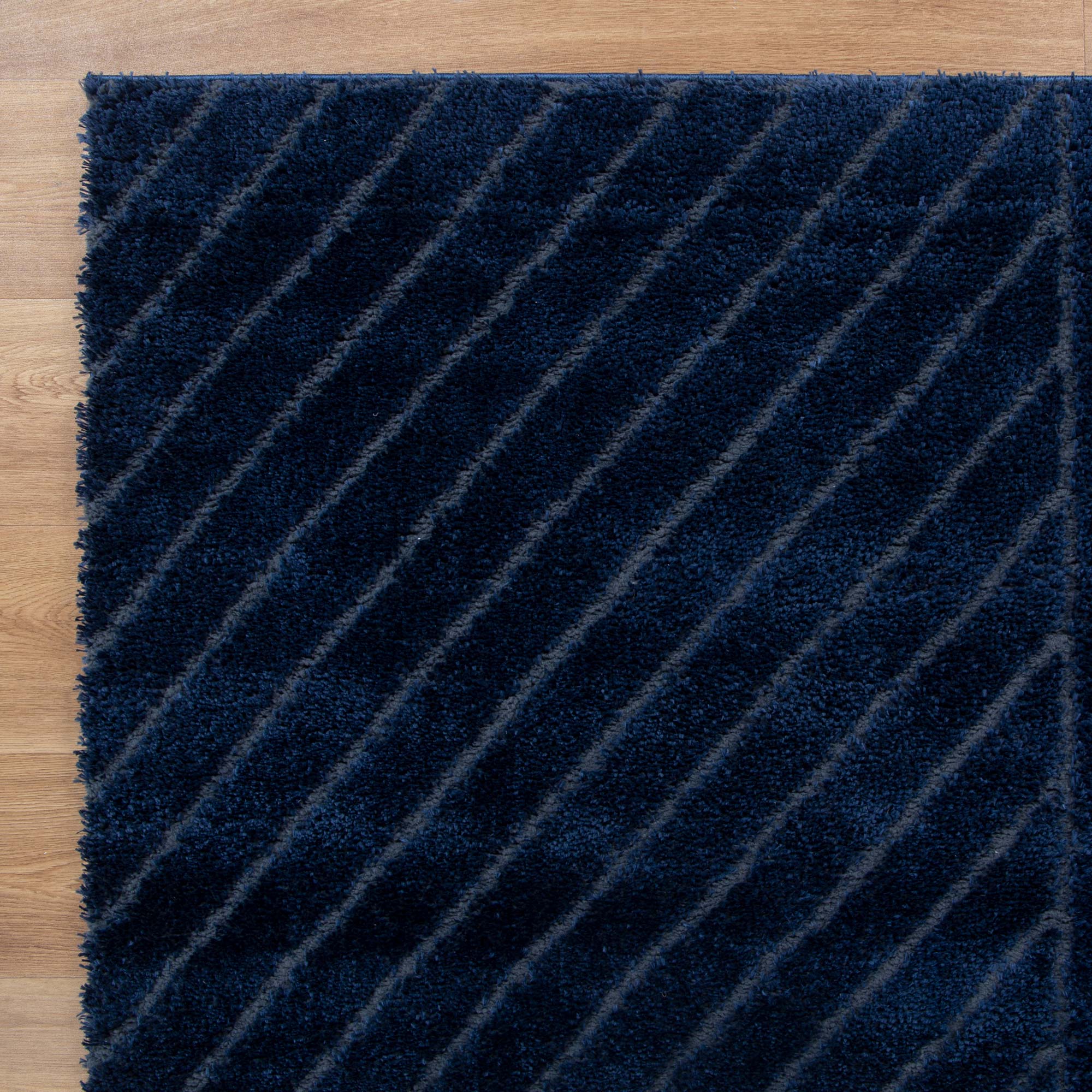 Tender Modern Navy Shag Rug - Floorsome - Area Rug - TEND12002NAVY - Area Rug