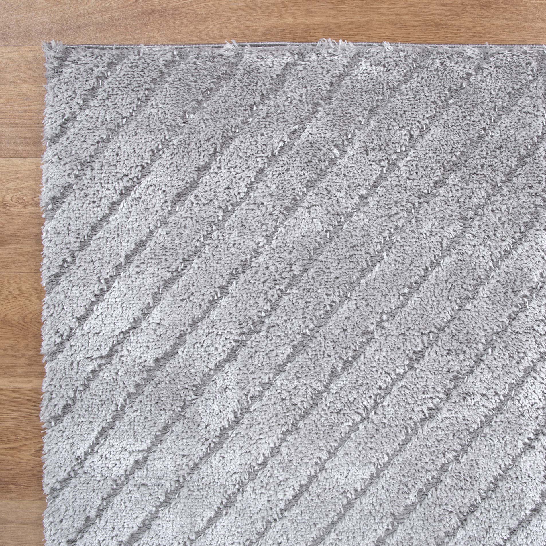 Tender Modern Silver Shag Rug - Floorsome - Area Rug - TEND12002SILV - Area Rug