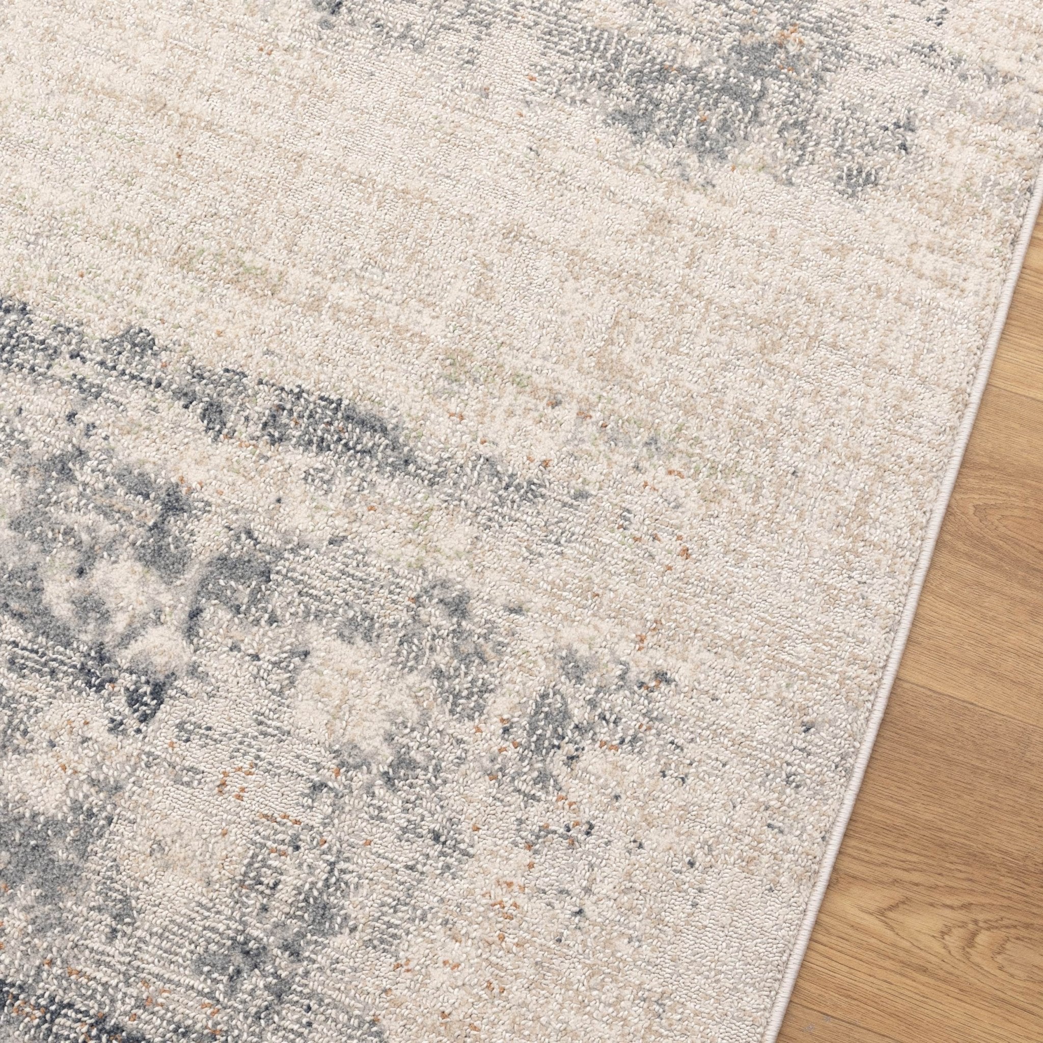 Toscana Distressed Splash Beige Blue Rug TOS5 - Floorsome - Area Rug - TOSC1605 - Area Rug