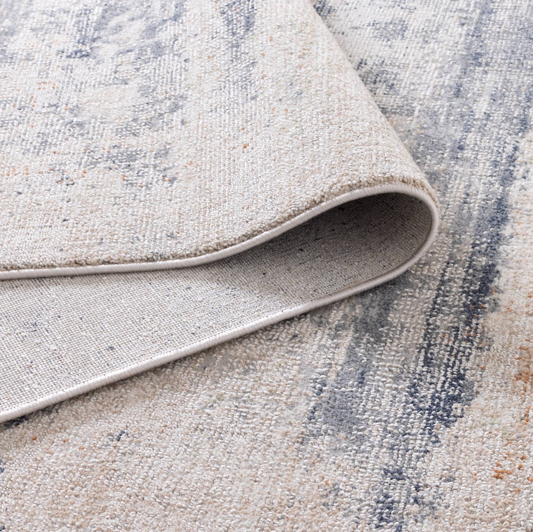 Toscana Distressed Splash Beige Blue Rug TOS5 - Floorsome - Area Rug - TOSC1605 - Area Rug