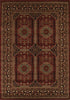 Traditional Afghan Design Rug Burgundy Red - Floorsome - Traditional