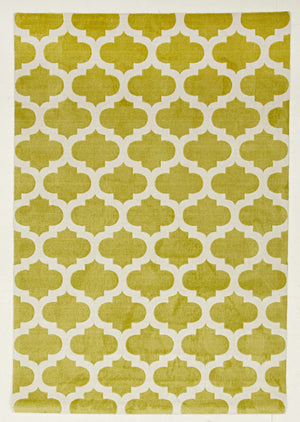 Trellis Stylish Design Rug Green - Floorsome - Modern