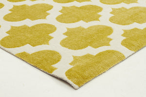 Trellis Stylish Design Rug Green - Floorsome - Modern