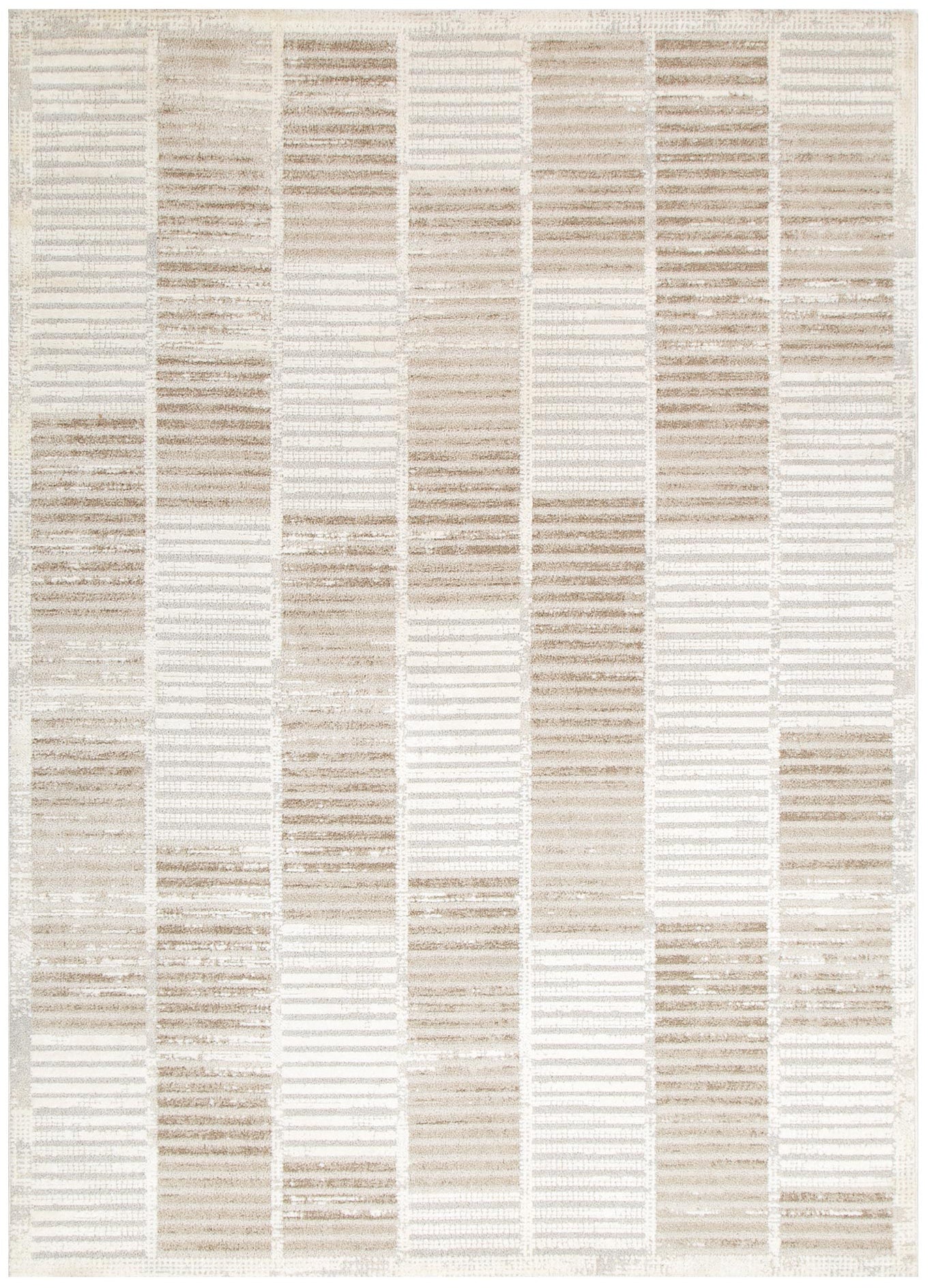 Trend Modern Stripes Grey and Beige Rug - T100 - Floorsome - Area Rug - TREN508T100 - Area Rug
