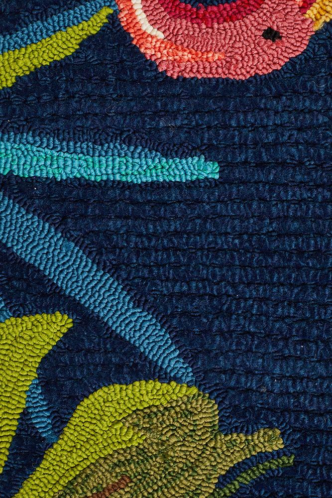 Tropical Garden Stunning Indoor Outdoor Rug - Floorsome - Outdoor - COP - 591 - NVY - 225X155 - Outdoor