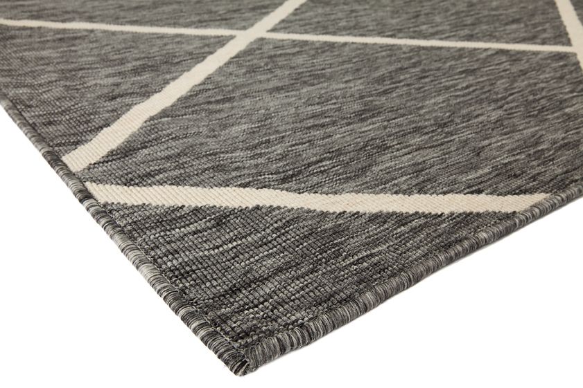 Tucson Grey Diamond Pattern Polypropylene Outdoor Rug - Floorsome - Outdoor Rugs - VERTUCGRY080150 - Outdoor Rugs