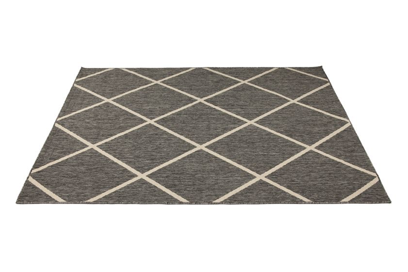 Tucson Grey Diamond Pattern Polypropylene Outdoor Rug - Floorsome - Outdoor Rugs - VERTUCGRY080150 - Outdoor Rugs