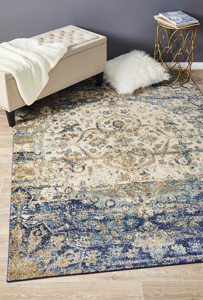 Venice Stunning Designer Rug Ivory Blue - Floorsome - Modern - ANA - 252 - BLUE - 230X160 - Modern