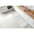 Vento Chevron Grey And White Soft Padded Kitchen Mat - Floorsome - Kitchen Mat - KITVENTO0009544 - Kitchen Mat