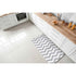 Vento Chevron Grey And White Soft Padded Kitchen Mat - Floorsome - Kitchen Mat - KITVENTO0009544 - Kitchen Mat